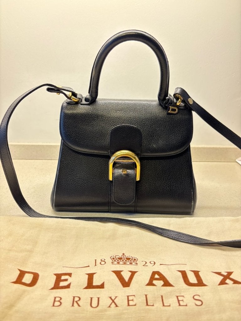 Delvaux Brillant zwart, Ophalen, Gebruikt, Zwart, Handtas