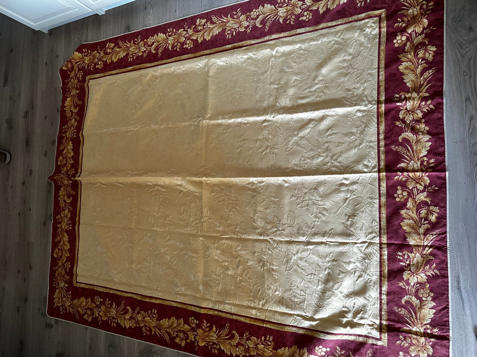 Grande nappe 100% coton et chemin de table, 210 cm, Nappe, Comme neuf, Enlèvement ou Envoi