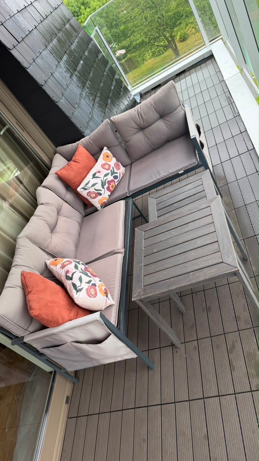 Salon de jardin, Jardin & Terrasse, Ensembles de jardin, Comme neuf, Bois, 4 places, Enlèvement
