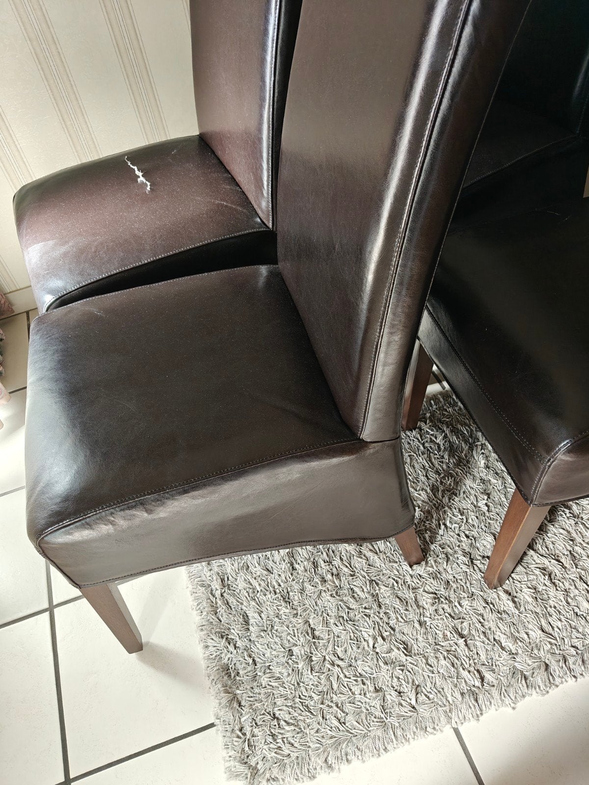 6 eettafel stoelen, Maison & Meubles, Chaises, Brun, Enlèvement, Cuir, Cinq, Six Chaises ou plus