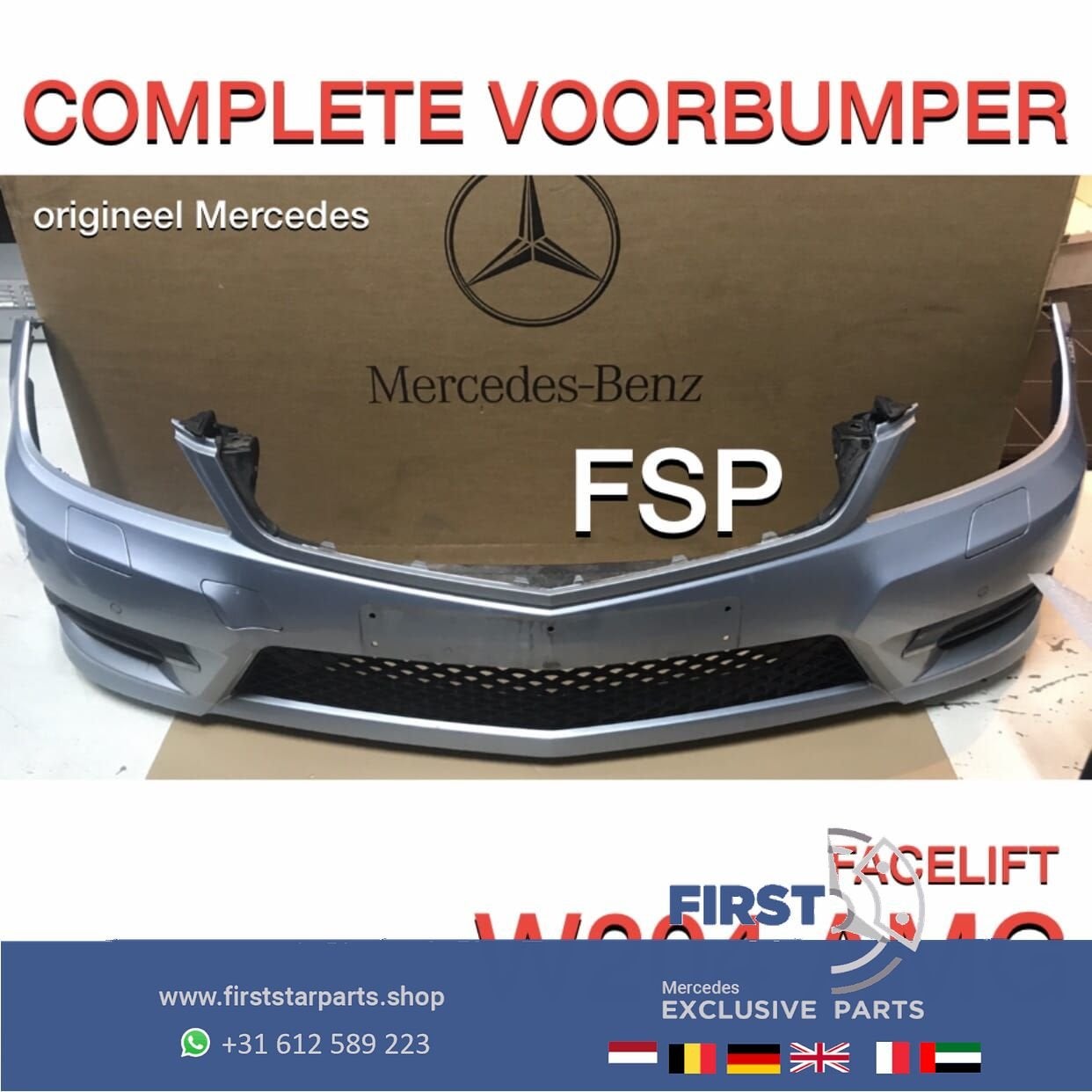 W204 FACELIFT AMG VOORBUMPER COMPLEET origineel Mercedes C K, Utilisé, -, Avant, -