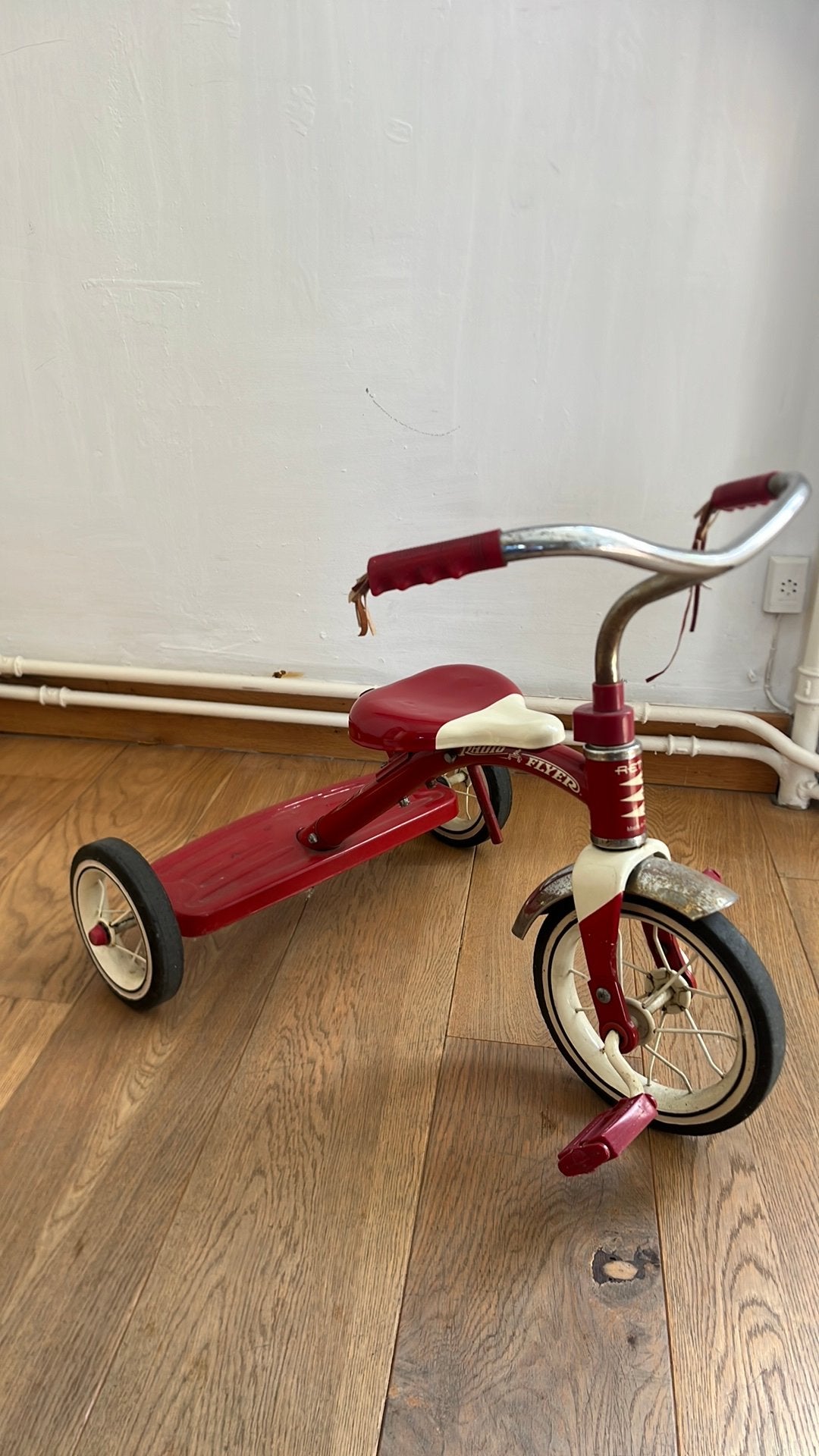 Retro driewieler, Fietsen en Brommers, Fietsen | Driewielers, Ophalen, Gebruikt, Terugtraprem, Duwstang