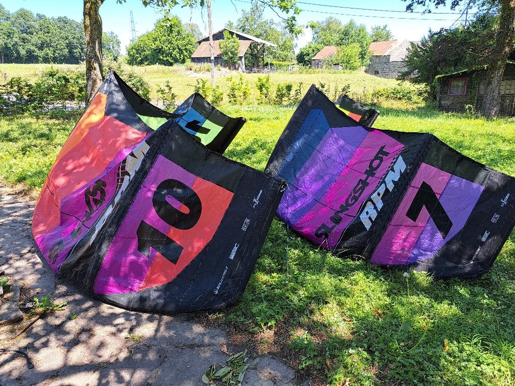 Ailes (kites) Slingshot RPM 2019 7m et 10m avec 2 barres, Sports nautiques & Bateaux, Kitesurf, Utilisé, Ensemble de kite, 10 m²