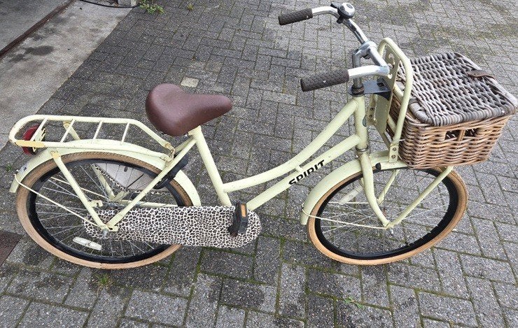 Spirit meisjes-omafiets, 24 inch Luipaard uitvoering, Ophalen, Terugtraprem, Spirit, Gebruikt