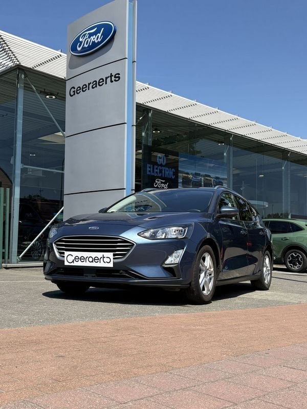 Ford Focus EcoBoost mHEV Connected, Auto's, Stof, Gebruikt, Zwart, Blauw