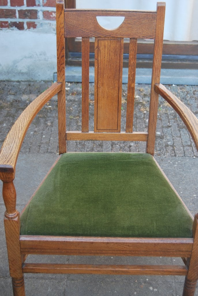 Fauteuil De Coene Art Nouveau, 1910 Decoene Frères Courtrai, Enlèvement