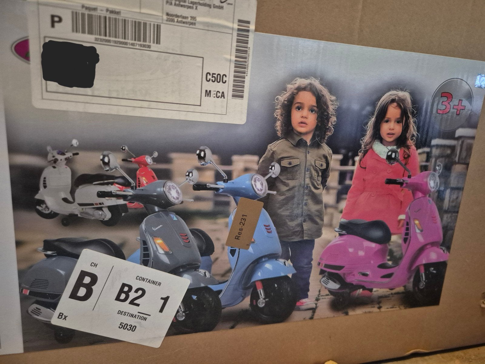 Vespa pour enfants, Enlèvement