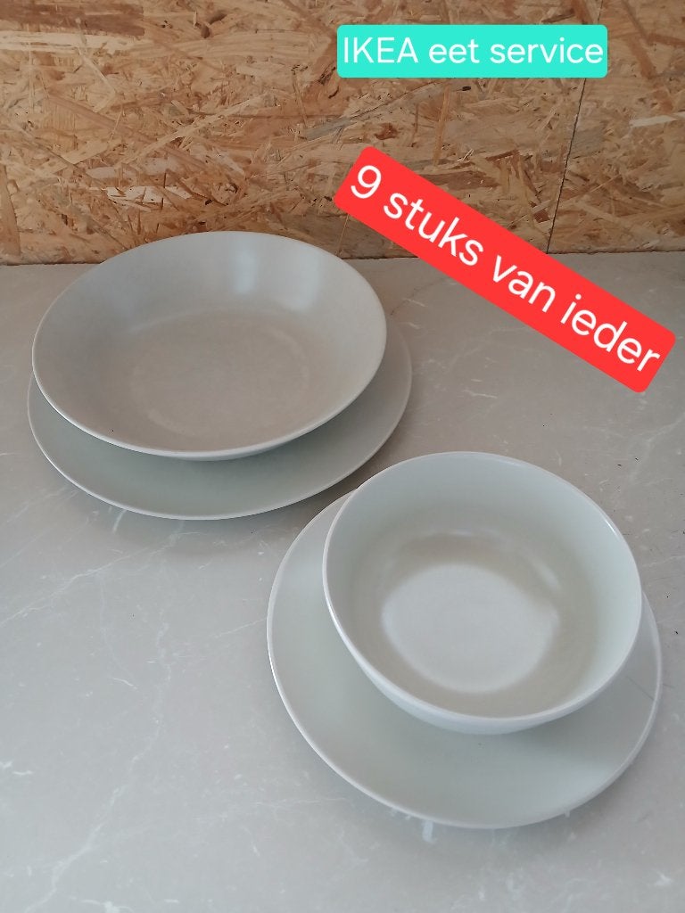 Eet-servies, Enlèvement, Utilisé, Uni, Service complet
