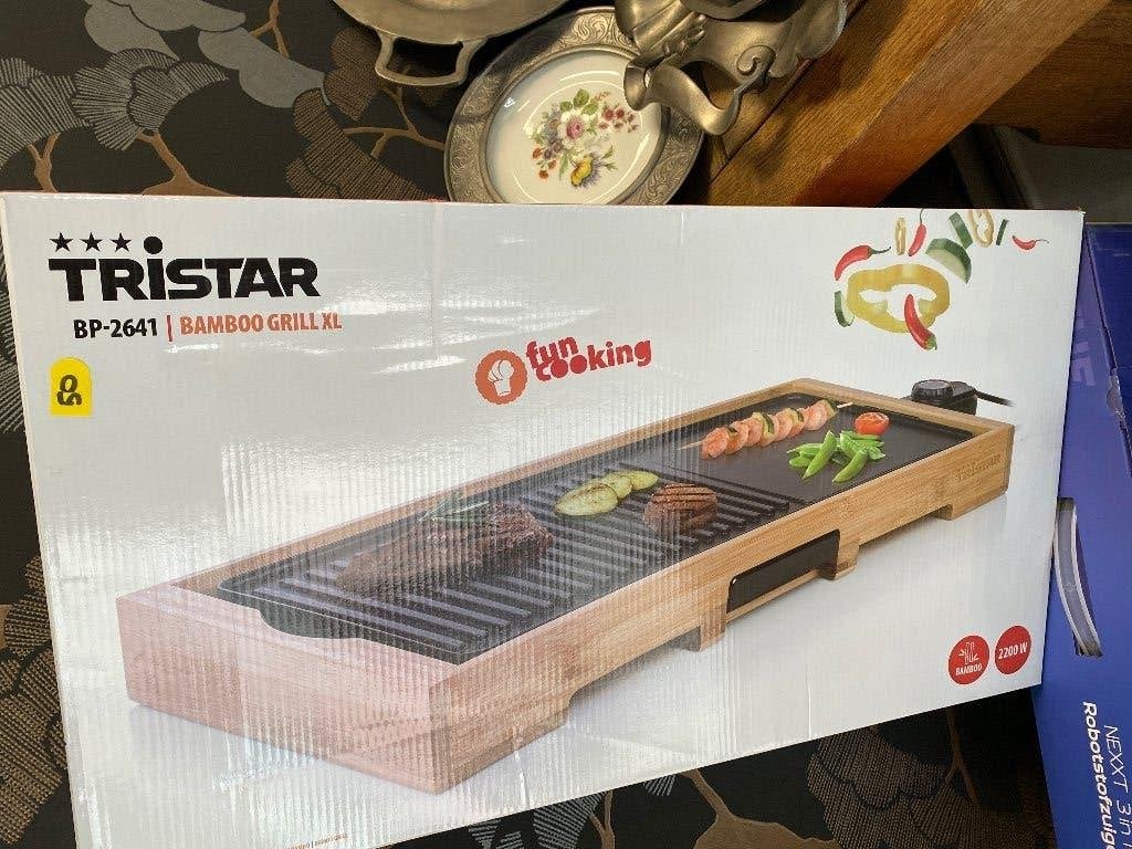 TriStar Bamboo grill xl NIEUW, Electroménager, Plaques de gril, Enlèvement, Neuf, Gril de table
