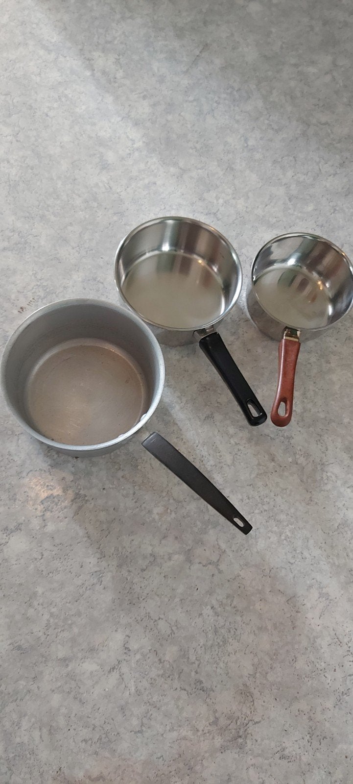 3 poêlons. Donc 2 en inox., Verzenden, Zo goed als nieuw, Inox, Kookpan of Snelkookpan