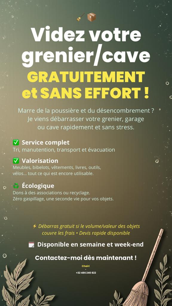 Videz votre grenier/cave GRATUITEMENT et SANS EFFORT !, Enlèvement ou Envoi