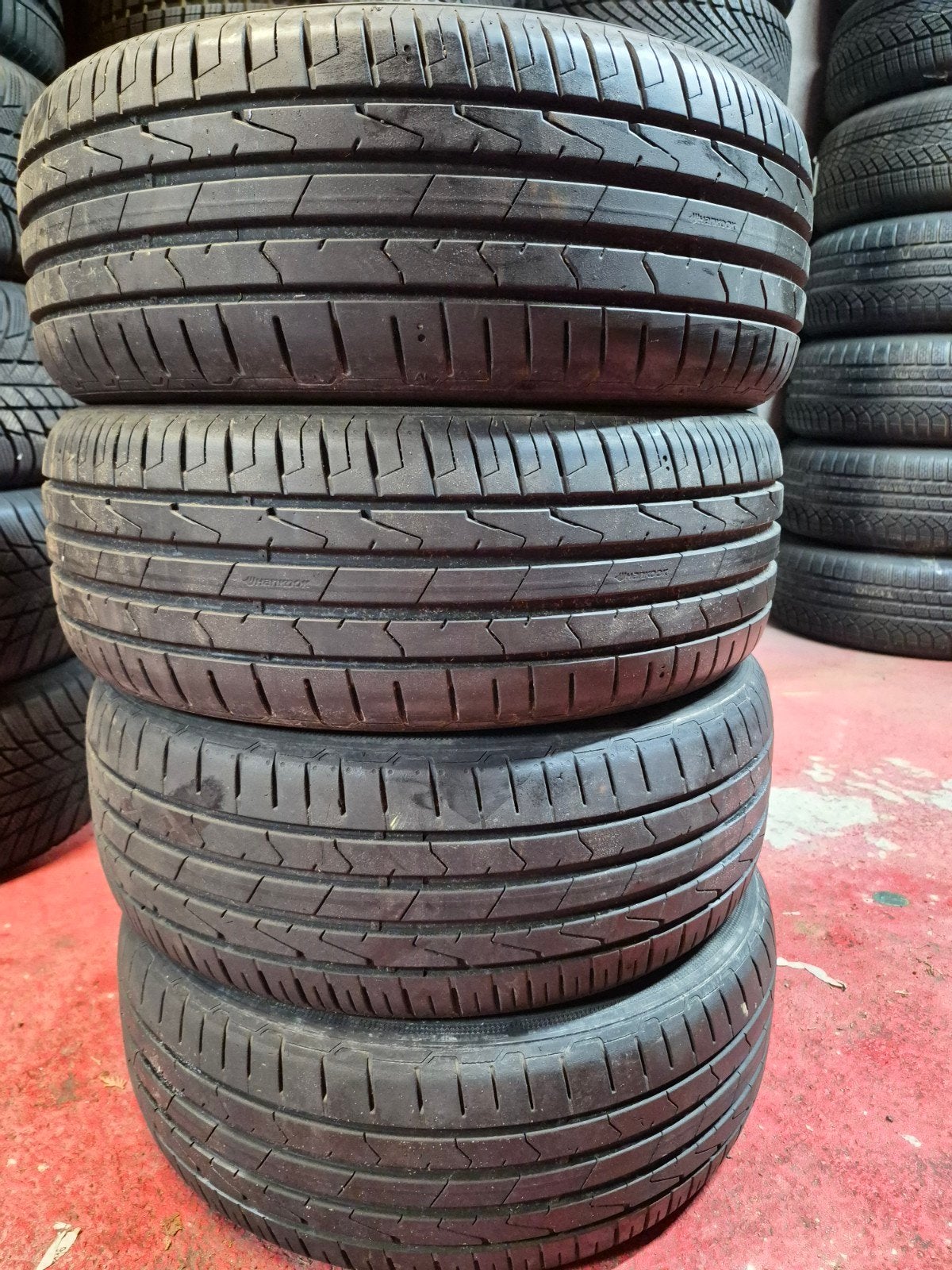 4 Hankook 195/55/16 87W zomerbanden met sterren, Ophalen, Nieuw