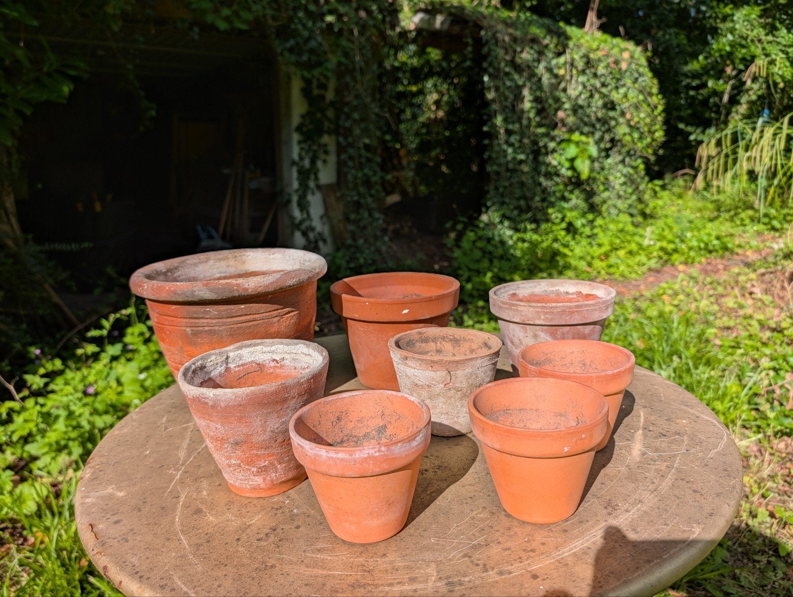 Lot de 8 petits pots en terre cuite, Jardin & Terrasse, Enlèvement
