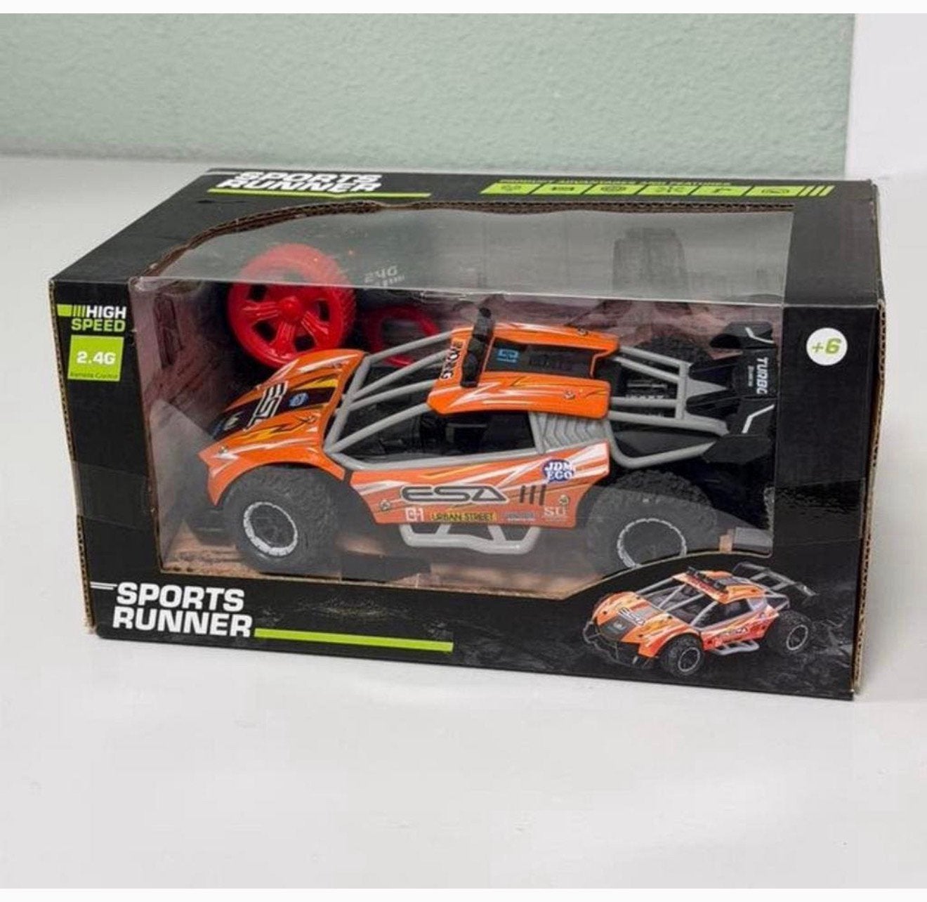 RC bestuurbare Auto Sports Runner 1:24 – Oplaadbaar – 2.4GHz, Kinderen en Baby's, Speelgoed |Speelgoedvoertuigen, Nieuw, Afstandsbediening