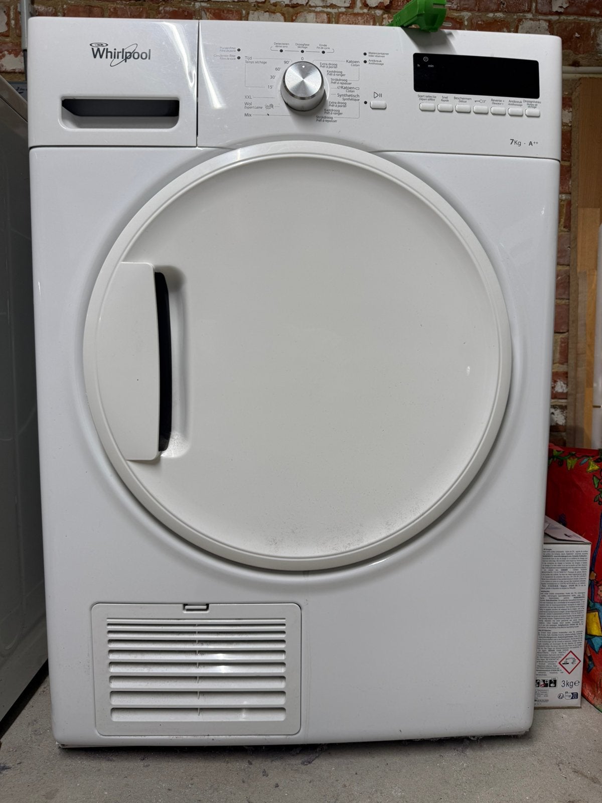 Sèche-linge Whirlpool à donner en panne, 6 à 8 kg, Chargeur frontal, Enlèvement, Ne fonctionne pas