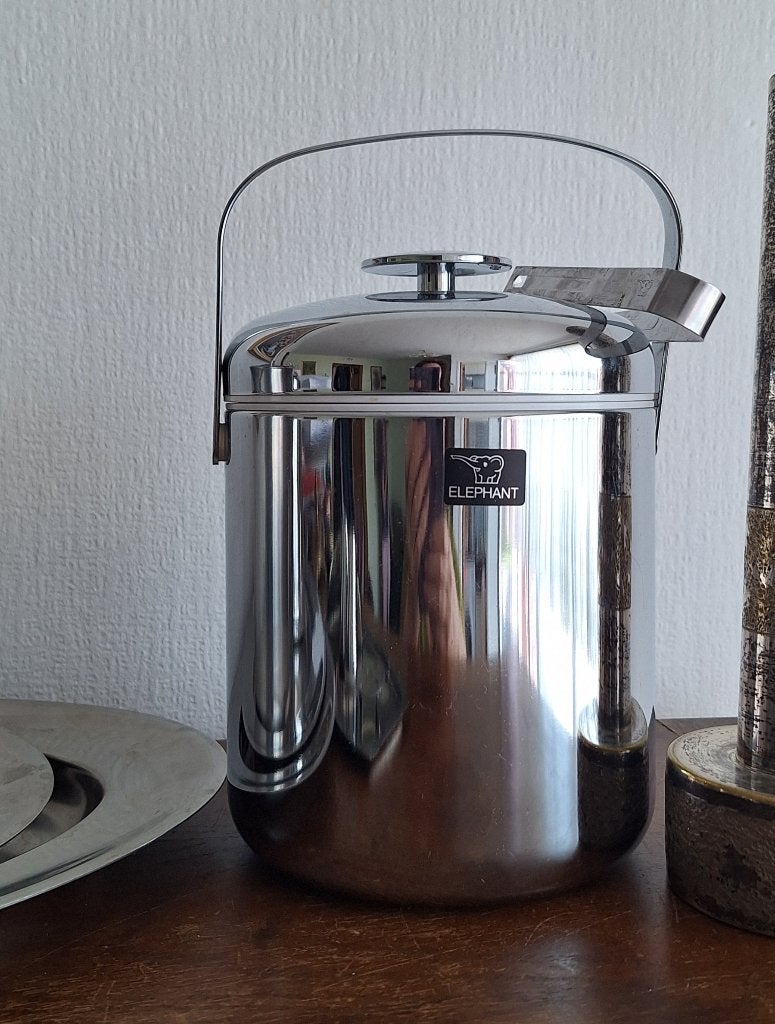 Vintage ijsemmer met ijstang merk Elifant , 1.3 l ,   zgan, Antiek en Kunst, Ophalen of Verzenden