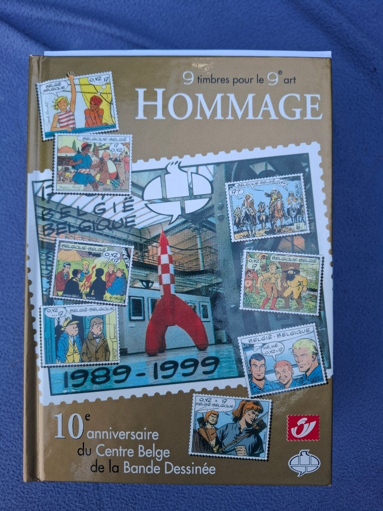 CBBD-LA POSTE BELGE 9 TIMBRES POUR LE 9EME ART 2.500ex/1999, Livres, BD, Une BD, Enlèvement ou Envoi, Comme neuf