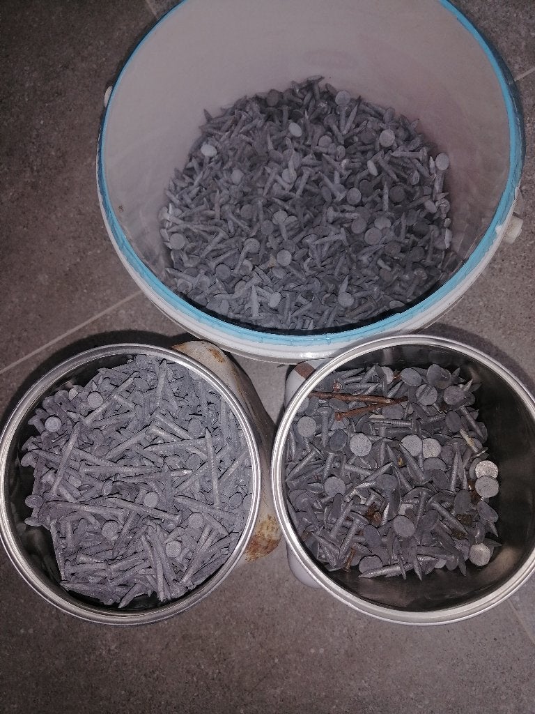 roofing nagels, Bricolage & Construction, Tuiles & Revêtements de toit, 15 m² ou plus, Comme neuf, Enlèvement, Métal