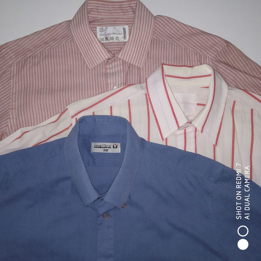 38 stuks van 3 shirts met lange mouwen., Ophalen of Verzenden, Gedragen, Angelo,Pionier,Melka…etc, Halswijdte 38 (S) of kleiner