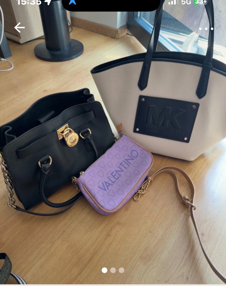 Set van 3 tasjes MK en Valentino, Handtassen en Accessoires, Tassen | Damestassen, Ophalen, Zo goed als nieuw