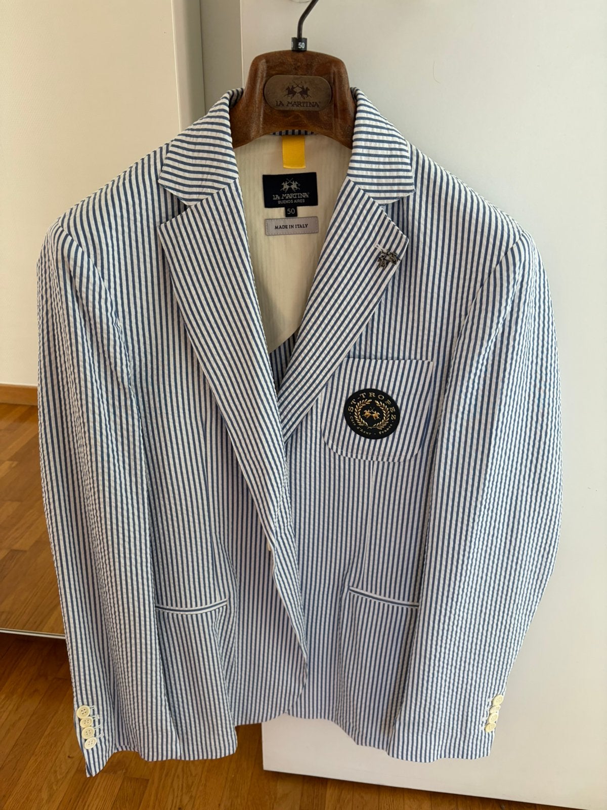 Blazer La. Martina M, Kleding | Heren, Kostuums en vesten, Ophalen of Verzenden, Nieuw, Maat 48/50 (M), Blauw