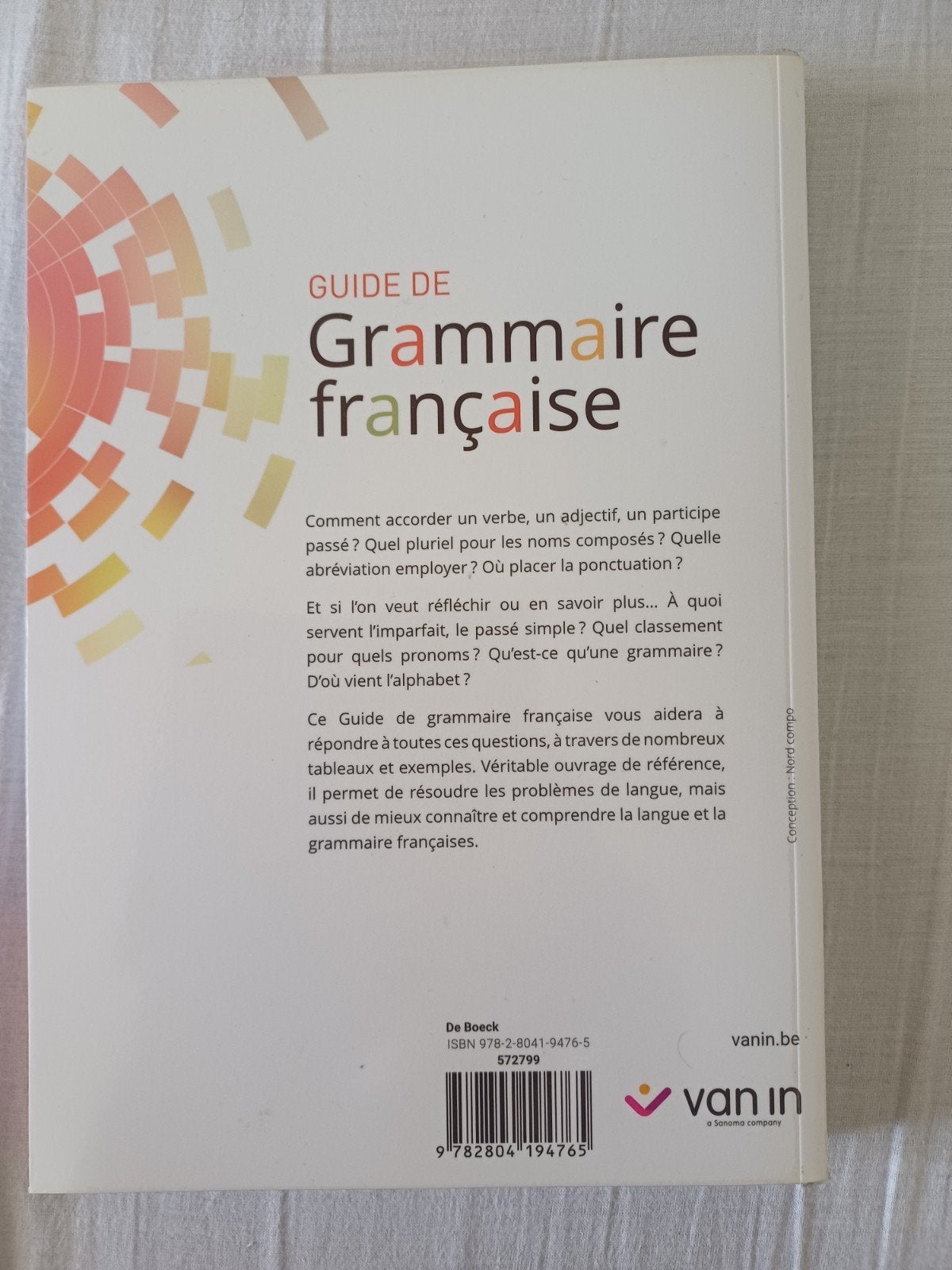 guide de grammaire française, Boeken