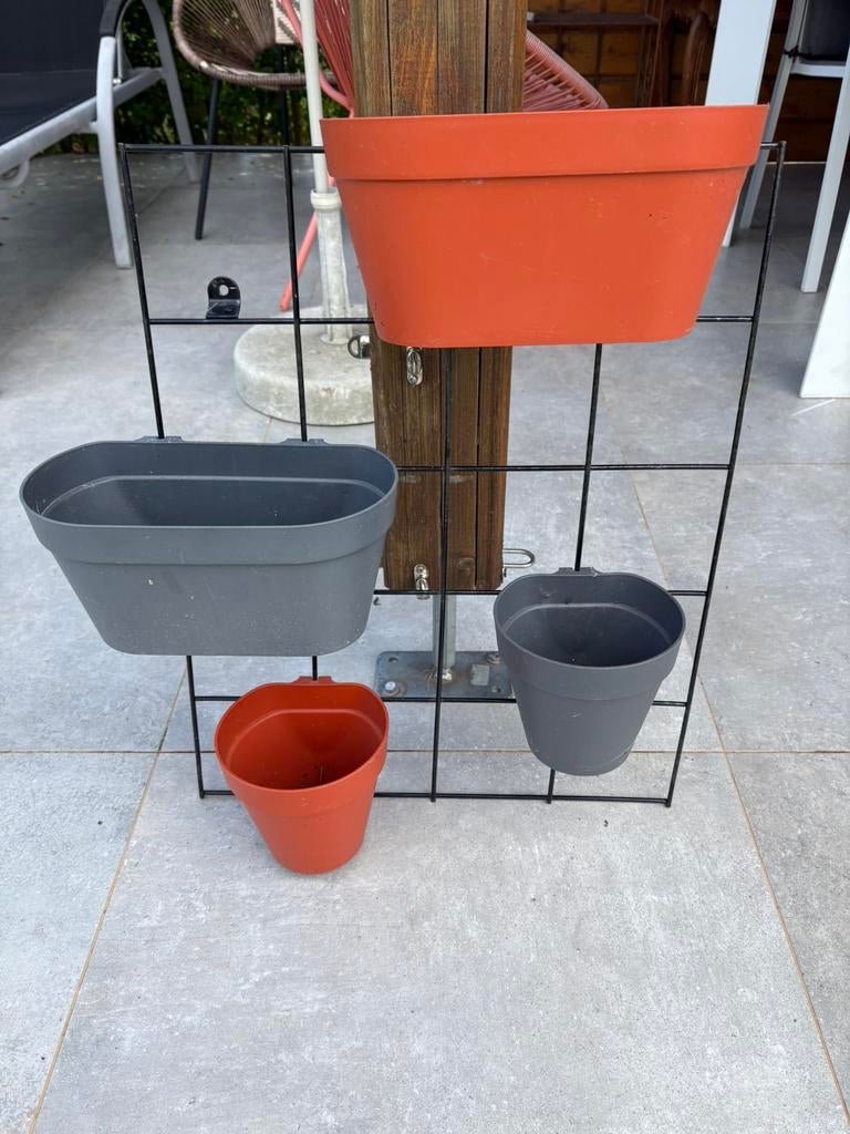 EHLO loft urban ophang rekje met 4 potten, Ophalen, Kunststof, Gebruikt, Minder dan 60 cm