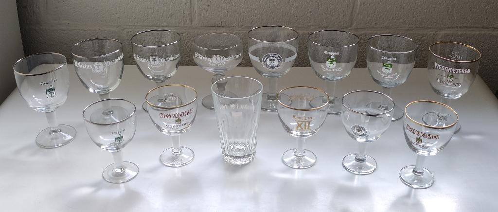 Collection Lot de 14 Verres bière trappiste Westvleteren, Enlèvement