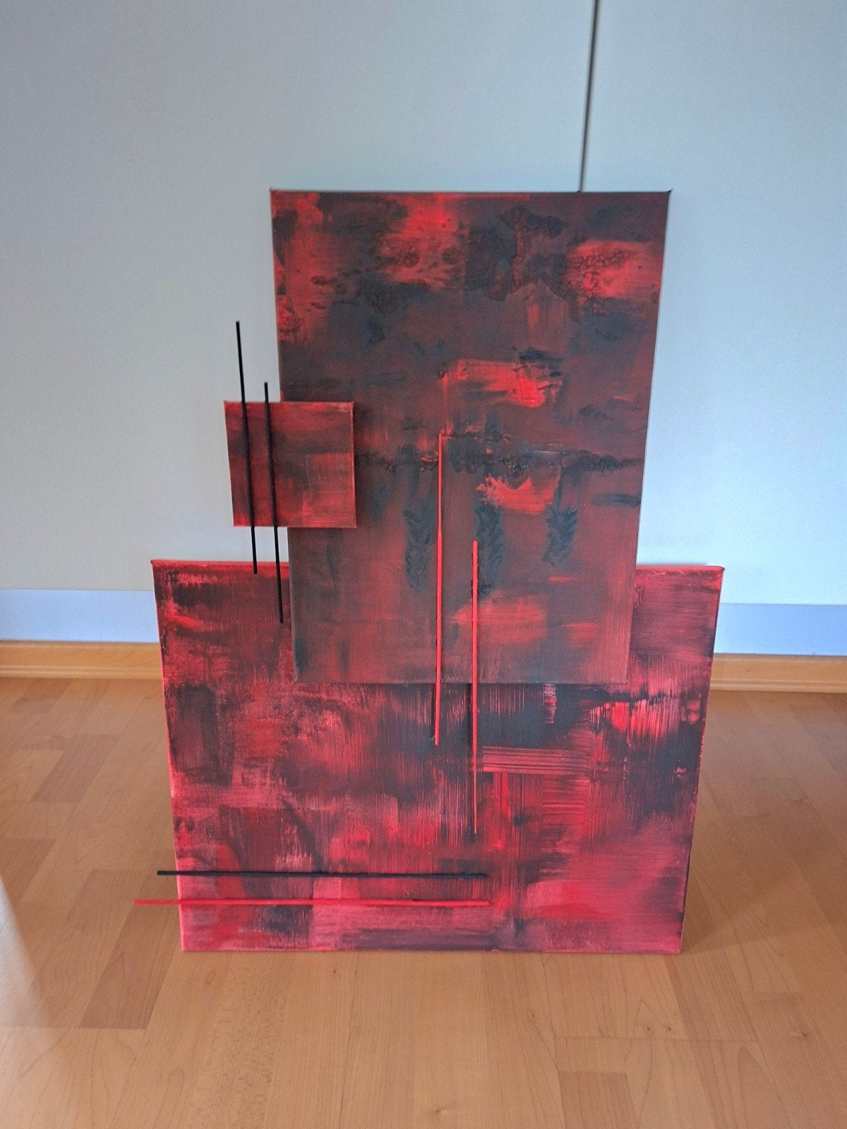 Abstract drieluik, Ophalen