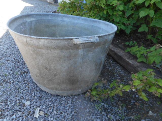 Reuze ovalen zinken badkuip, Ophalen, Gebruikt, 100 cm of meer, Balkon
