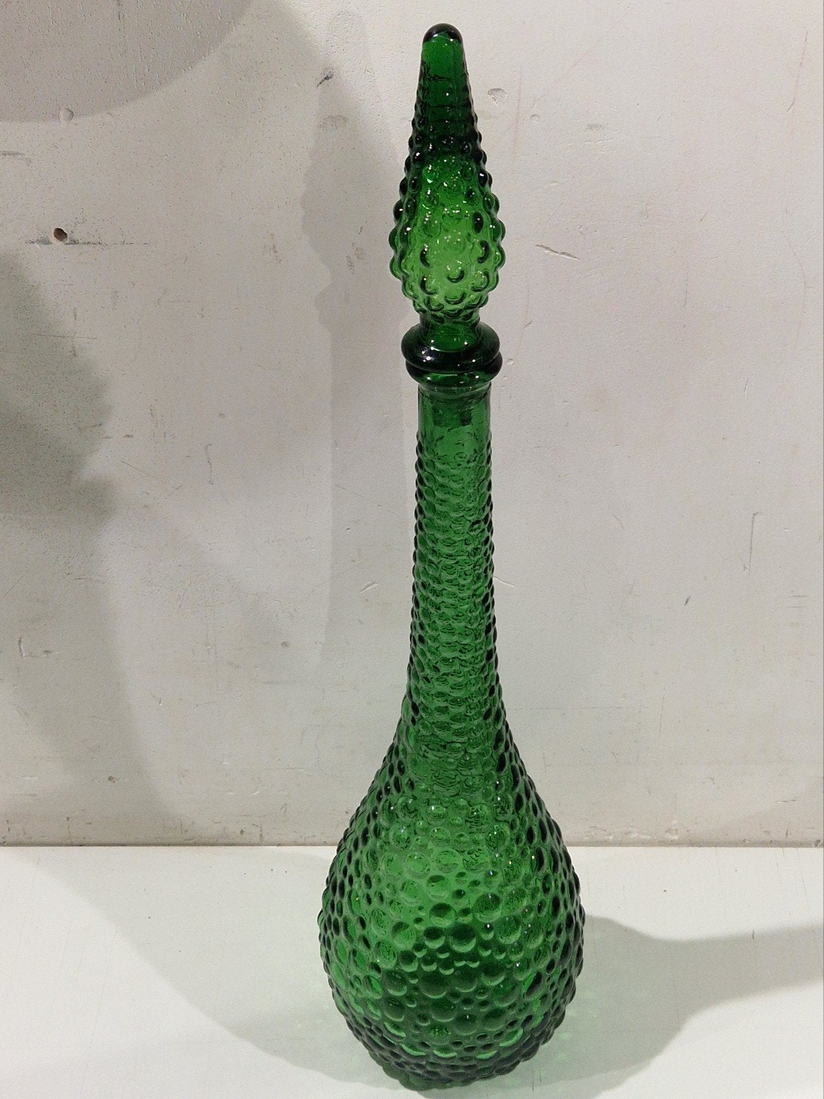 Empoli Glas - Genie Karaf ,  Italiaans Design - gebubbeld, Ophalen of Verzenden