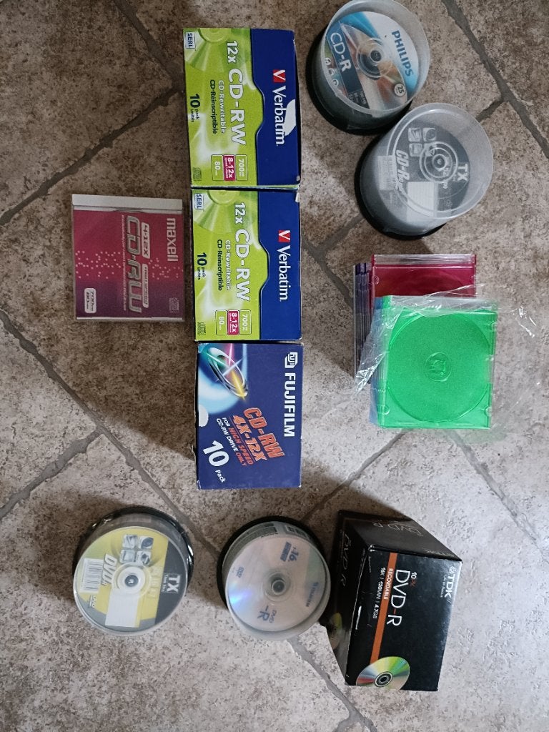 Cd-r, cd-rw en dvd-r nieuw, Ophalen, Nieuw, Cd