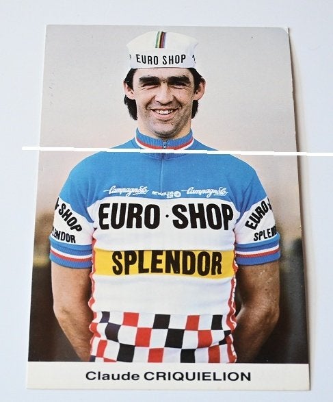 Euro Shop Spendor Campagnolo Claude Criquielion / Postkaart, Verzenden, Zo goed als nieuw, Poster, Plaatje of Sticker