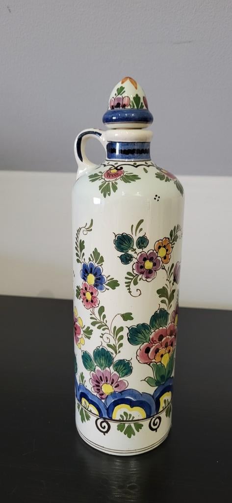 Délits polychroom fles met stop -1957, Antiek en Kunst, Antiek | Vazen, Ophalen