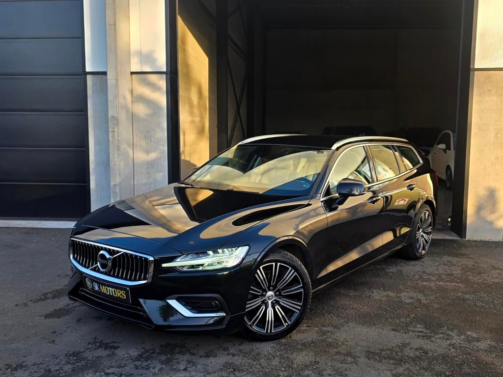 V60 D4 Inscription 190PK Aut. Leder ACC LaneA BLIS Garantie, Auto's, Volvo, 4 cilinders, 1969 cc, Beige, Leder