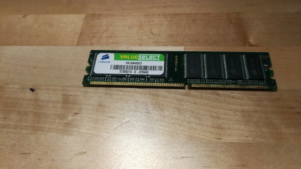 2 x RAM 1GB DDR, Informatique & Logiciels, Enlèvement ou Envoi, 3200 Mégaoctets / seconde, Comme neuf, DDR