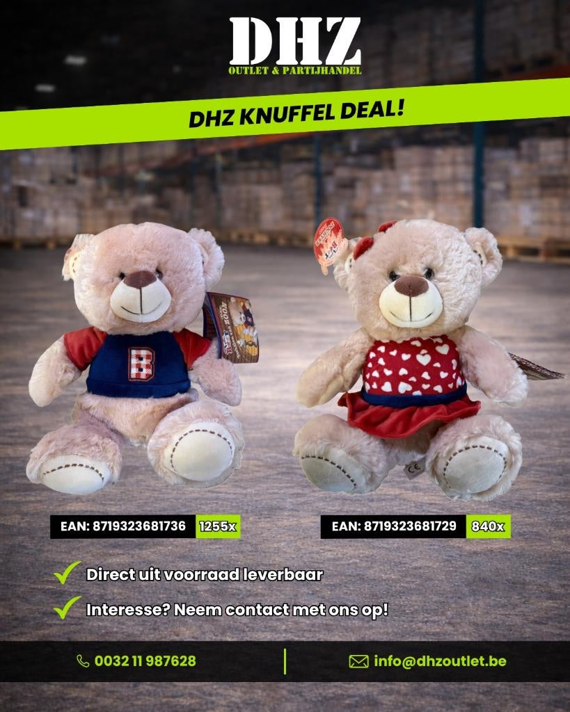Familie Beer Knuffels, Neuf, Overige karakters, Ours, Beige