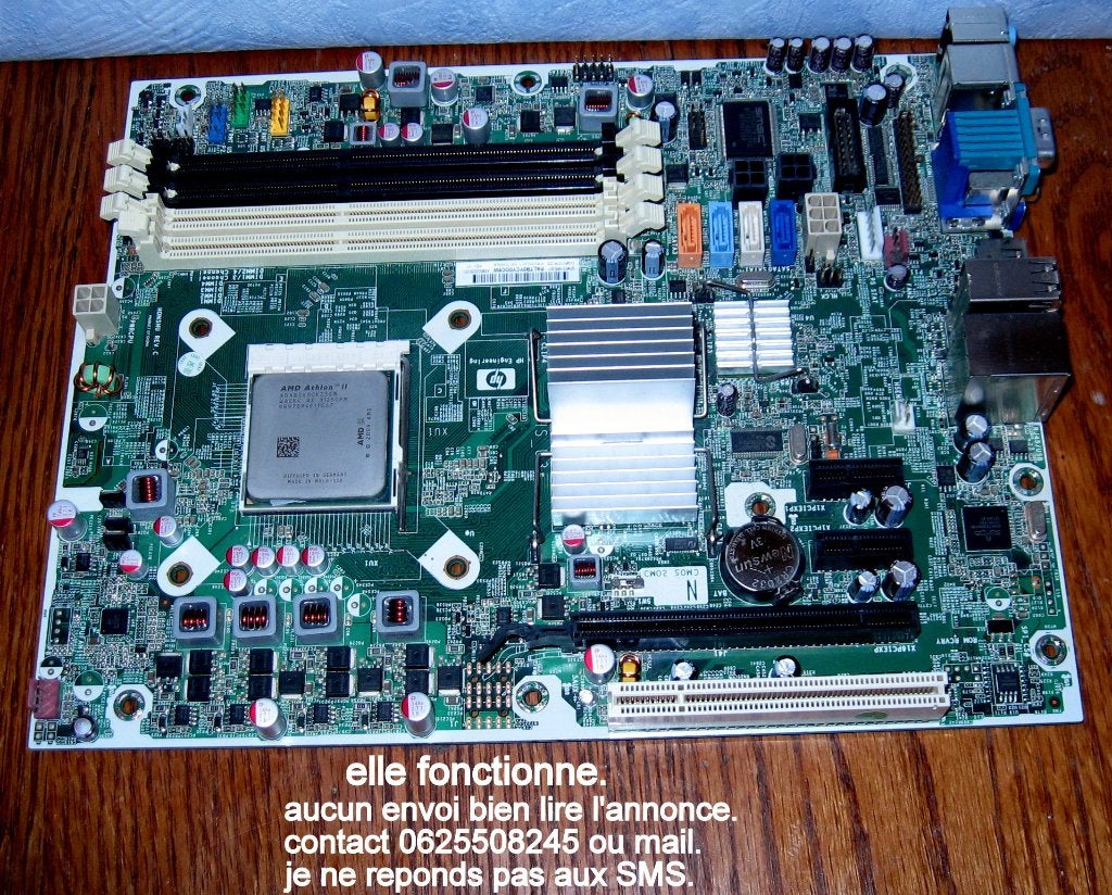 carte mere HPcompaq+ram+processeur+refroidisseur., Computers en Software, Moederborden, Refurbished, AMD, DDR3, Ophalen