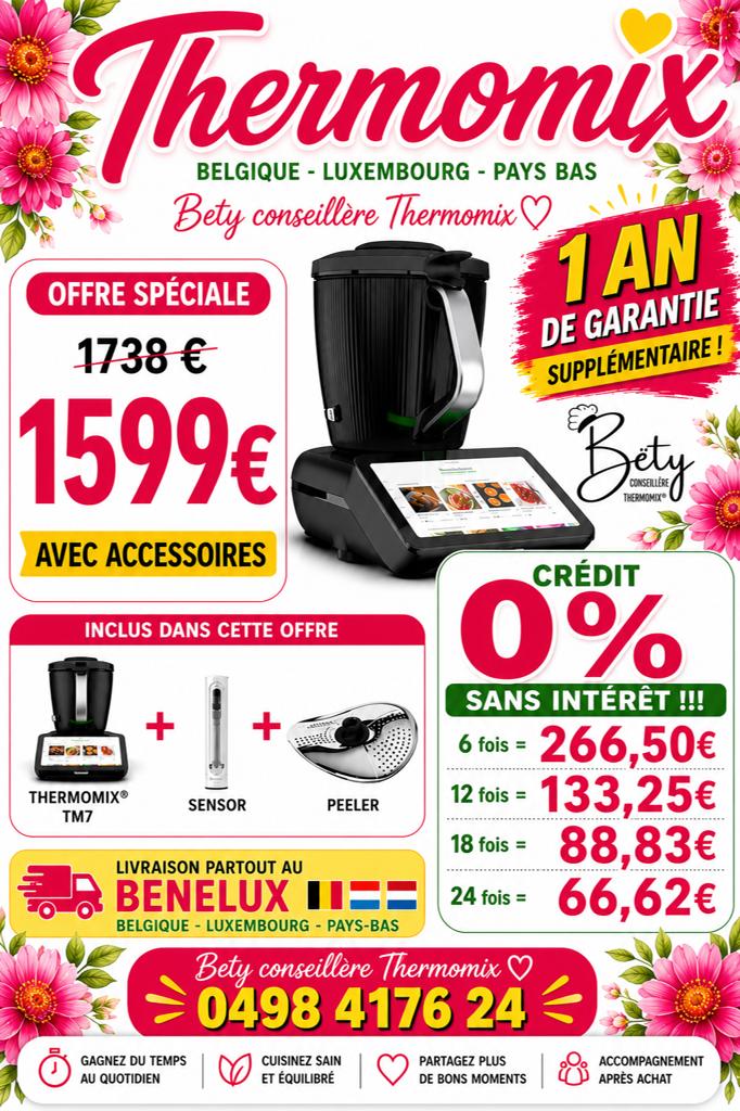 Thermomix TM7  CRÉDIT 0% SANS INTÉRÊT, Enlèvement