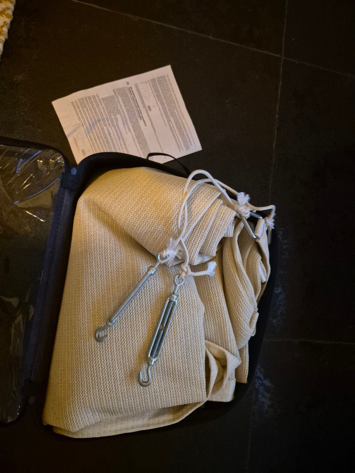 schaduwdoek Nesling 4x3m gebroken wit, Ophalen