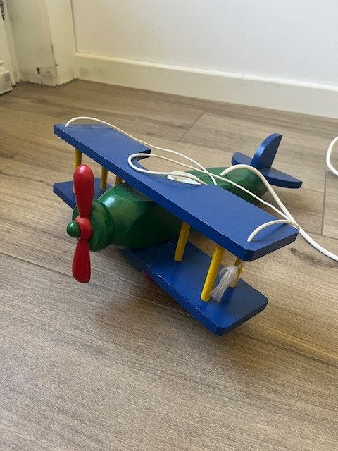 Verlichting (kinder)kamer - VLIEGTUIG, Huis en Inrichting, Ophalen, Gebruikt, Hout
