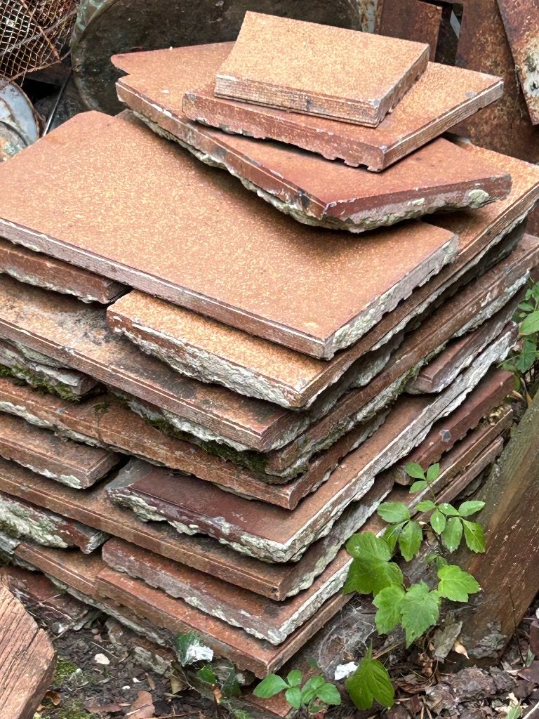 Gratis tegels oranje, Doe-het-zelf en Bouw, Ophalen, Gebruikt, Overige materialen, Vloertegels