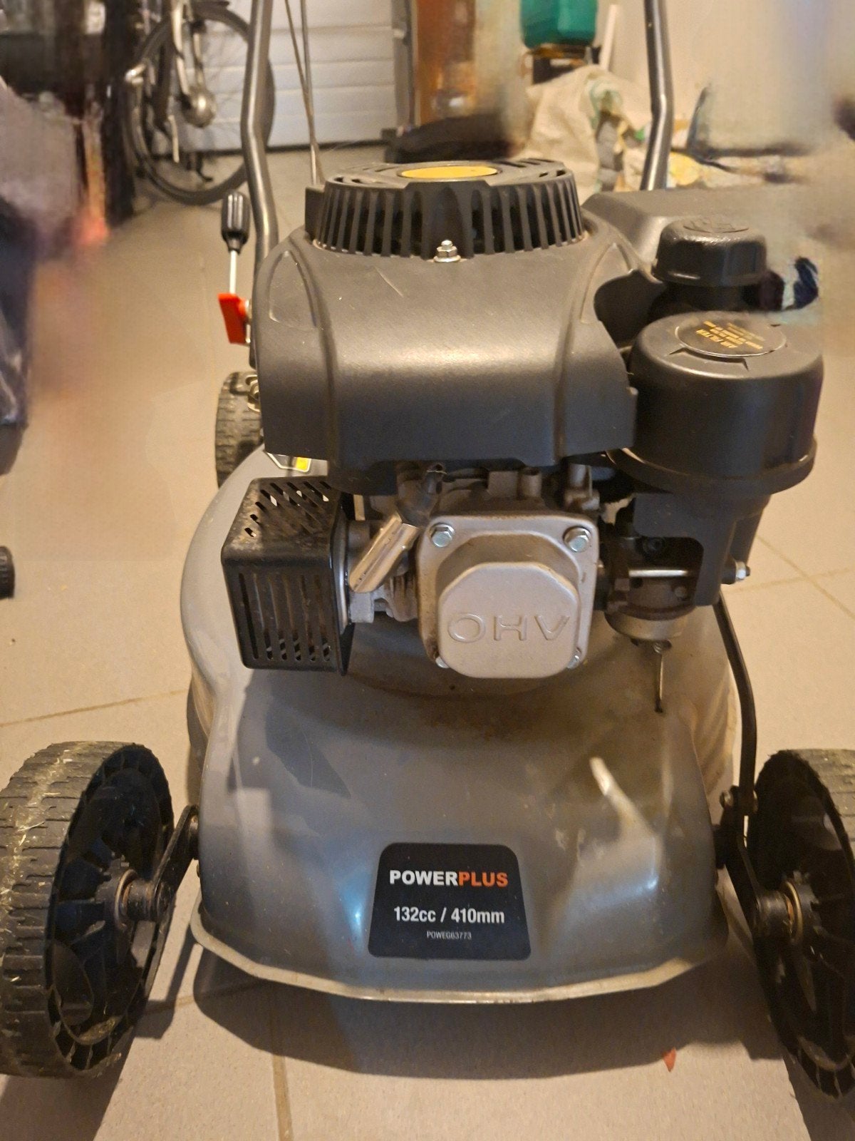 powerplus grasmachine op benzine, Tuin en Terras, Ophalen, Gebruikt, Balkmaaier, Powerplus