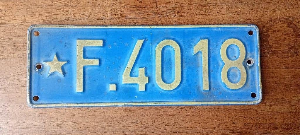 Rare plaque véhicule colon belge au Congo, Verzamelen, Militaria | Algemeen, Overige soorten, Ophalen of Verzenden