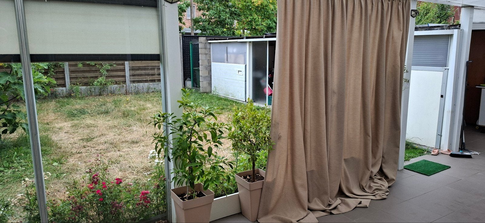 Overgordijn kantoor living brandvertragend stof, Ophalen, Overgordijn