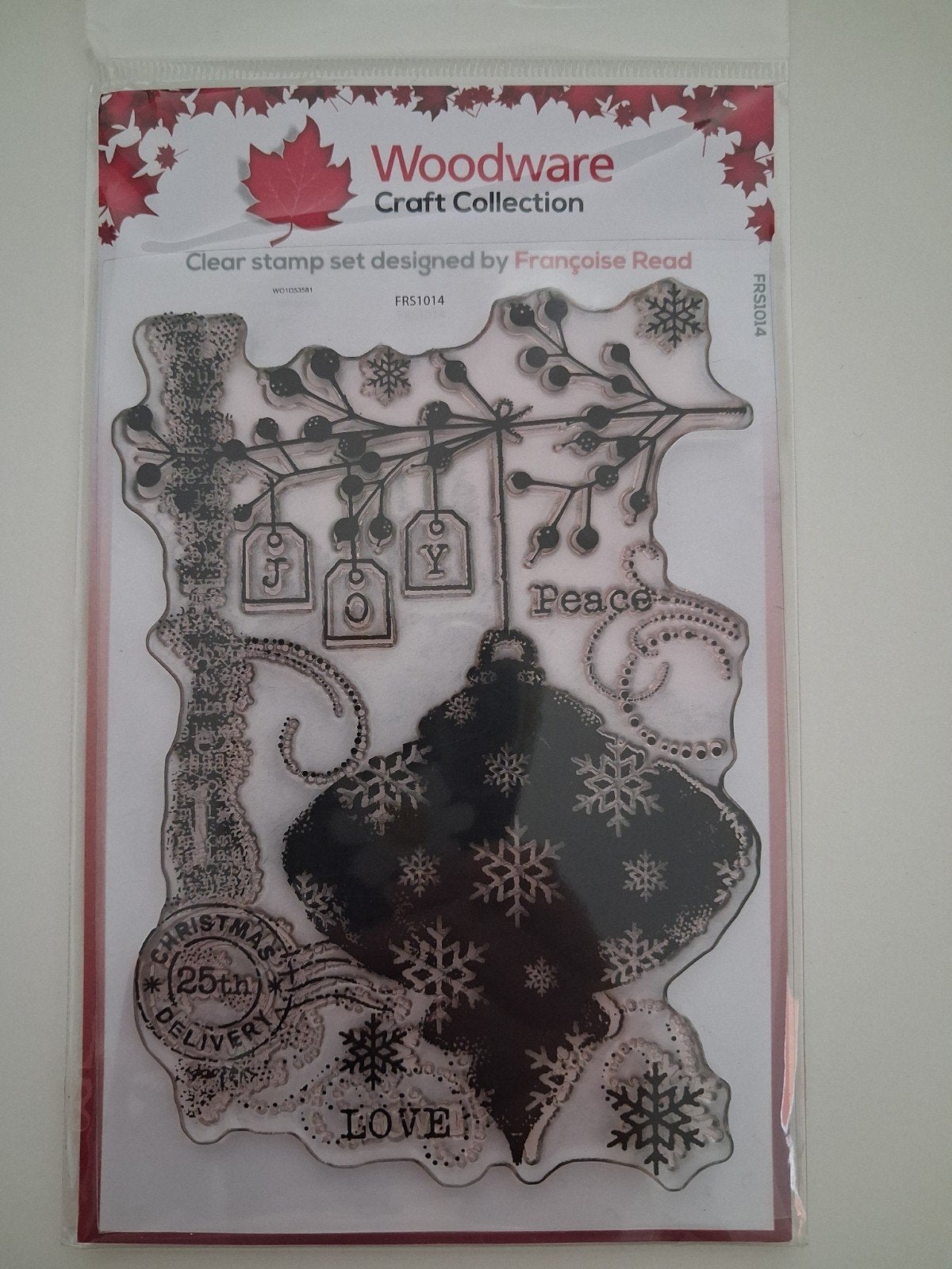 Stempelset - Woodware - Winter Bauble, Hobby en Vrije tijd, Stempelen, Ophalen
