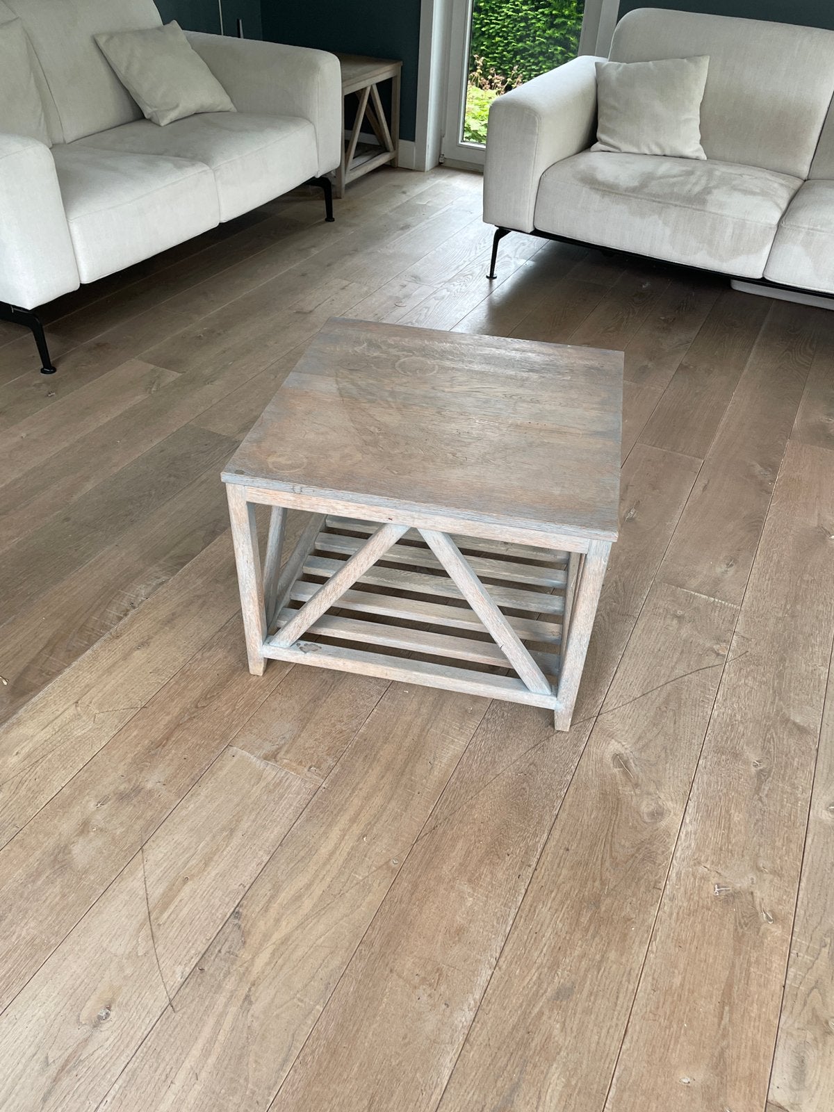 2 salontafels eik, Ophalen, Gebruikt, 50 tot 100 cm, 50 tot 100 cm