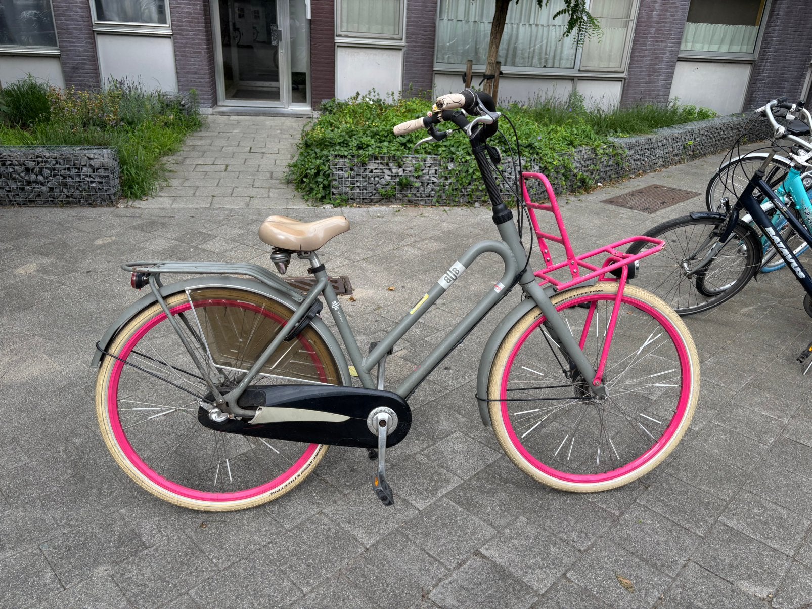 Batavus BUB Transportfiets (Grijs/Roze), 50 tot 53 cm, Ophalen, Gebruikt, Batavus