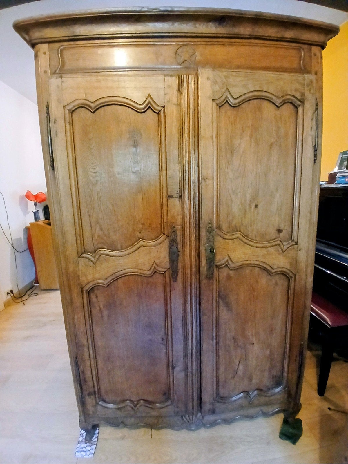 Charmante armoire en chêne 202x134x60, Enlèvement