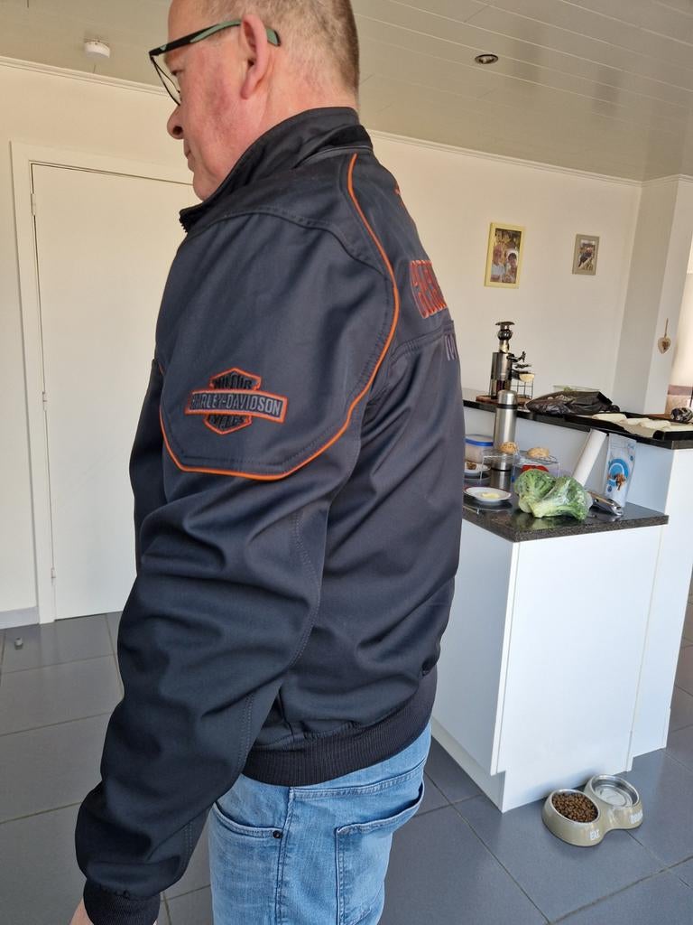 Te koop zomerjas heren origineel harley davidson., Motoren, Ophalen, L, Heren
